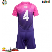 Camisa de Futebol Alemanha Jonathan Tah #4 Equipamento Secundário Infantil Europeu 2024 Manga Curta (+ Calças curtas)